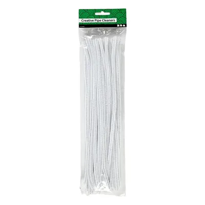 Produktbild von Chenille, weiß, 30 cm, 50 Stück