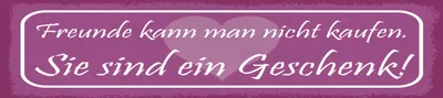 Produktbild von vianmo Blechschild 10x46 cm Freunde kann man nicht kaufen