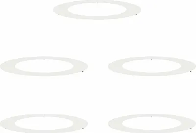 Obrázek produktu pro vidaXL, vhodné pro nízké obruče, 5 kusů, bílá barva, průměr 60/90 cm, ocel