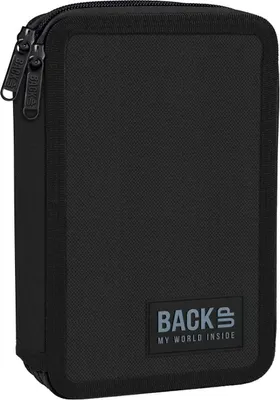 Obrázek produktu pro BackUp, Piórnik dwukomorowy z wyposażeniem Czarny, 1 sztuka