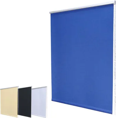 Produktbild von Nachtdunkel Klemmfix Mini Verdunkelungsrollo ohne Bohren inkl. Klemmträger / Blau 40x100cm (Breite x Höhe)