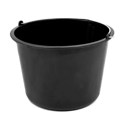 Produktbild von Baueimer Mörtelkübel Mörteleimer 5 L Baustelle Putzeimer 24 cm Zementeimer Schwarz Eimer Wassereimer