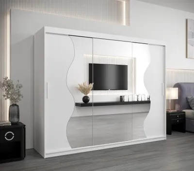 Obrázek produktu pro Šatní skříň ROZALIE - šířka 250 cm, bílá