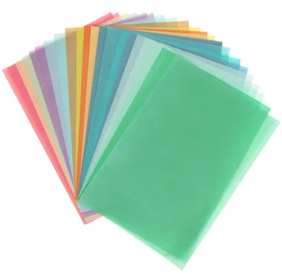 Transparentpapier A4 farbig, 40 Blatt, 100 g/m², 20 Farben