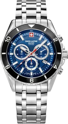 Produktbild von Swiss Alpine Military Herren Uhr Analog Quarz Chronograph 7034.9136SAM Edelstahl