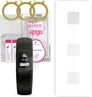 Produktbild von apgo 3 Stück Schutzfolie, klar, kompatibel mit Garmin Vivofit 4 Smartwatch, Hydrogel Displayschutzfolie mit Positionierhilfe, Displayfolie, robust und kratzfest