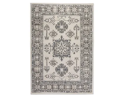 Zdjęcie produktu dla Dywan tradycyjny do salonu 120x170cm, klasyczny wzór szaro kremowy