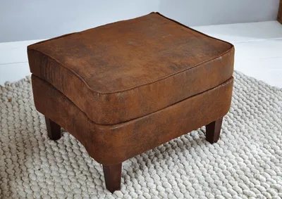 Produktbild von MASSIVMOEBEL24 Hocker 56x67x46 braun CHESTERFIELD