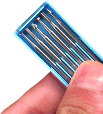 Immagine prodotto di Set di 6 mini frese HSS, 0,9x40 mm, gambo 2,35