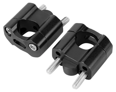 Obrázok produktu pre Pár 22 mm/28 mm 1/8 palca 7/8 palca Upínacie svorky na riadidlá motocykla Adaptér na zvýšenie CNC hliníková zliatina Čierna