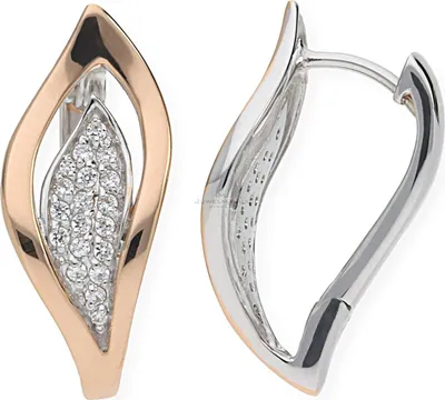 Produktbild von JuwelmaLux Creolen Silber 925 Roségold plattiert mit Zirkonia JL20-06-0289