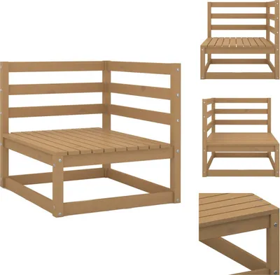 Produktbild von vidaXL Garten-Ecksofa Honigbraun Massivholz Kiefer -  Gartenmöbel-Sets