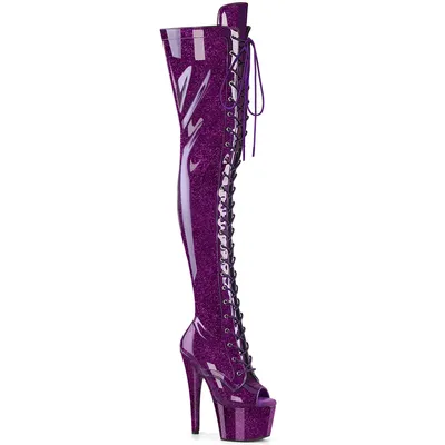Produktbild von ADORE-3021GP Damen Boots von Pleaser, Lila Lack , EU 38, US 8