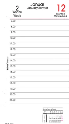 Produktbild von bind Ersatzkalender 2026 für Terminplaner A6 Modell 10603 Tageskalender