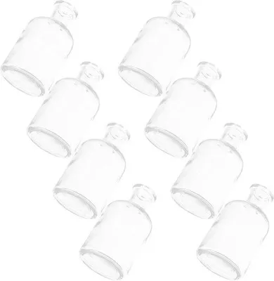 Produktbild von Kleine Glasvasen - Zylindervasen Deko - Tischdekoration Blumen - Hydroponische Funktionalität - 8 Stk Set - Transparent