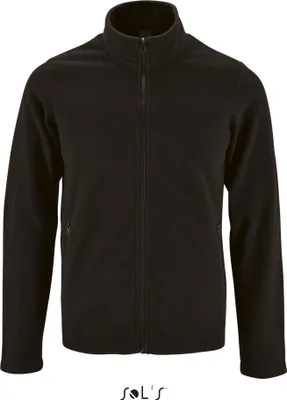 Produktbild von SOLs 02093 | Herren Plain Fleece Jacket Norman - Farbe: Black - Größe: XXL