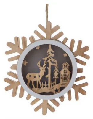 Immagine prodotto di Decorazione natalizia in legno da appendere, 12 cm
