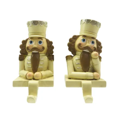 Imagen del producto de Soporte para calcetines navideños con forma de soldado de hojalata, marca Clayre & Eef, juego de 2 unidades, 7x6x12 cm