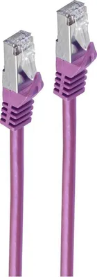 Zdjęcie produktu dla Kabel krosowy RJ45 z surowym kablem CAT 7 PIMF fioletowy 30m