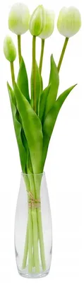 Obrázok produktu pre Umelé tulipány Silikónová kytica 5 kusov Realistická dekorácia do vázy