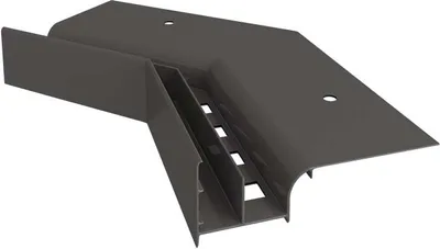 Zdjęcie produktu dla Renoplast Profil okapowy aluminiowy W20, Do posadzki wentylowanej na tarasy i balkony, Kąt wewnętrzny 135°, Grafit