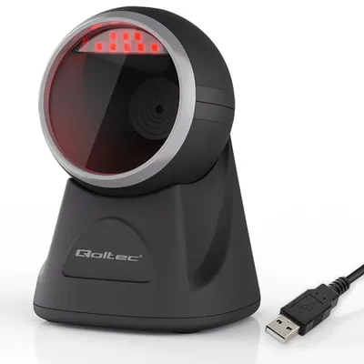 Produktbild von Qoltec Stationärer Barcode-Scanner und QR-Reader | 1D 2D | USB | Präzise