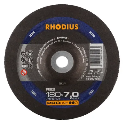Produktbild von Rhodius Schleifscheibe RS 2 180x7,0x22,23mm Stahl Proline - 200253