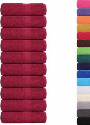Produktbild von vidaXL Gästetücher FROGN 10 Stk. Bordeaux 30x50 cm 360 g/m²