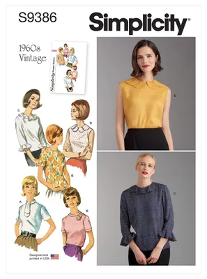 Productafbeelding van Naaipatronen set blouses voor dames - Maten 6-14