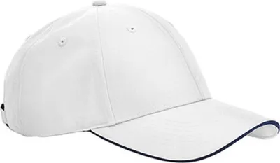 Image de Casquette Beechfield B195R | Team Sports-Tech - Couleur : White/French Navy - Taille : One Size