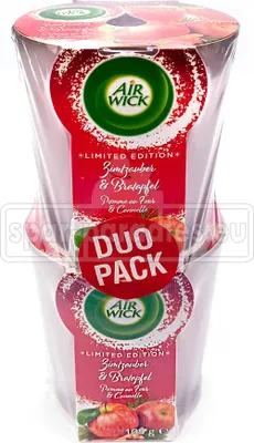 Image de Air Wick Bougie parfumée bien-être Magie de cannelle & Pomme au four DUO Hiver 2 pièces (2 x 105g)