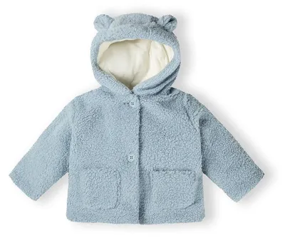 Produktbild von Minoti Sportjacke wattiert Kapuze Blau Gr. 62 für Jungen