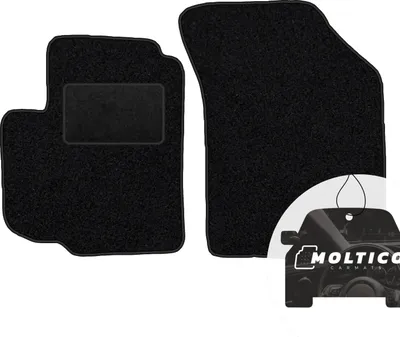 Image de moto-MOLTICO Tapis de sol avant en velours noir Tapis de sol avant en 2 parties pour Fiat Sedici Suzuki Swift II III SX4
