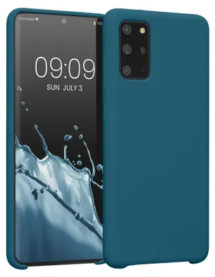 Produktbild von kwmobile Handyhülle für Samsung Galaxy S20 Plus Hülle - Case Silikon - Kabelloses Laden - Schutzhülle Cover in Petrol matt