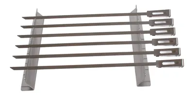 Produktbild von Edelstahl Grillspießhalter Spießhalter 6 Spieße 38cm Grillaufsatz Schaschlik BBQ