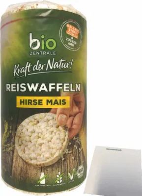 Produktbild von Zentrale Reiswaffeln Hirse Mais (100g Packung) + usy Block