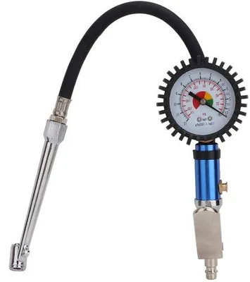 Produktbild von Famanu Reifenluftdruckmesser mit Kompressorhalterung - 0 bis 12 Bar