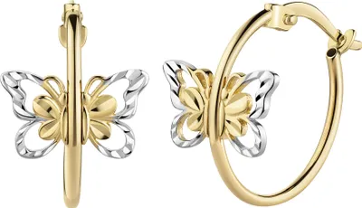 Produktbild von Fascination by Ellen K. Creolen 585/- Gelbgold bicolor Schmetterling