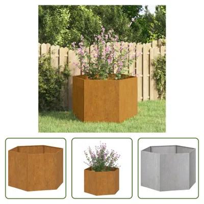 Produktbild von The Living Store Pflanzkübel Rostig 60x60x45 cm Cortenstahl