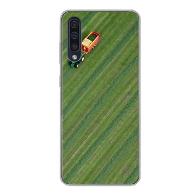 Produktbild von MuchoWow® Handyhülle Schutzhülle Hülle für Samsung Galaxy A50 Zugmaschine - Anhänger - Grün Silikon Softcase Handy Hülle - Mobiltelefonhülle