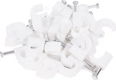 Produktbild von 25x Nagelschelle Kabelschelle 8 mm Nagelschelle Kabelklemme Kabelhalter Weiß Set