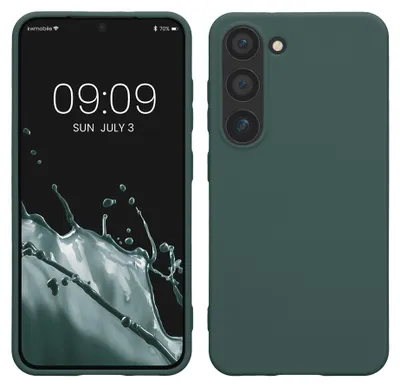 Produktbild von kwmobile Handyhülle für Samsung Galaxy S23 Hülle - TPU Case - Kabelloses Laden - Schutzhülle Cover in Blaugrün