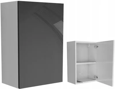 Zdjęcie produktu dla wisząca szafka łazienkowa 40cm biały szary POŁYSK 40x60