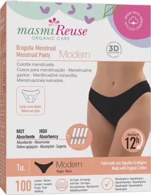Obrázok produktu pre Masmi Reuse Moderná menštruačná spodná bielizeň veľkosť Xl - 1 kus