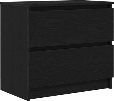 Image de vidaXL Armoire TV noire 60x35x54 cm Bois composite