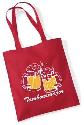 Produktbild von Huuraa Jutebeutel Tambourmajor Spielmannszug 10 Liter Classic Red Baumwolle Tasche Geschenkidee