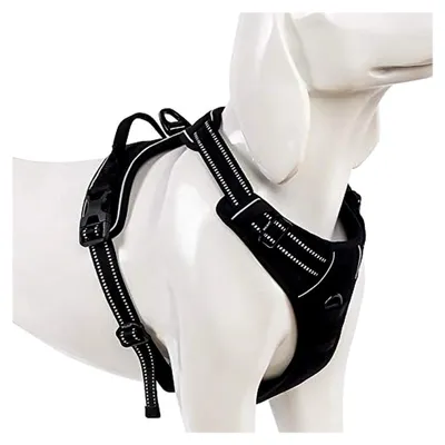 Produktbild von Truelove Hundegeschirr No-Pull Reflektierend Verstellbar mit 2 Leinenclips und Steuergriff für kleine bis große Hunde