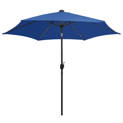 Immagine prodotto di vidaXL Ombrellone con illuminazione a LED e palo in alluminio 300 cm azzurro