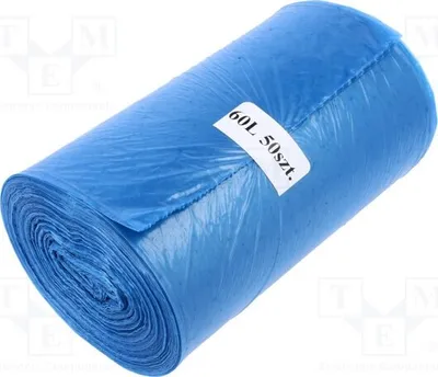 Zdjęcie produktu dla 1 sztuka worków na odpady LDPE, 60 litrów, do pakowania, 50 sztuk w opakowaniu