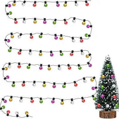 Produktbild von Miniatur Lichterkette Wichtel Deko 2M Kunststoff für Puppenhaus Weihnachtsdeko